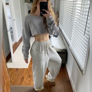 ALO crewneck crop sweatshirt